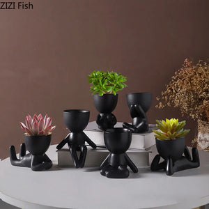 Abstract Figures Flower Pots