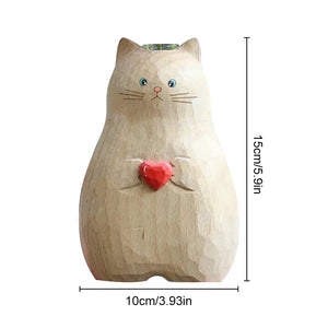 Cute Handmade Cat Vase