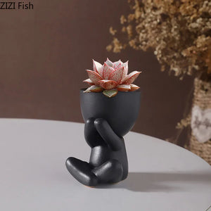 Abstract Figures Flower Pots